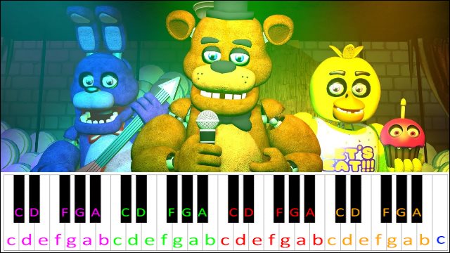 Five Nights at Freddy's Theme Song (Hard Version) Piano / Keyboard Easy Letter Notes for Beginners