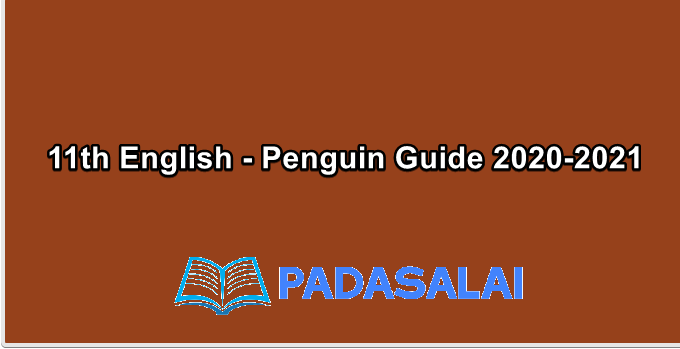 11th English - Penguin Guide 2020-2021