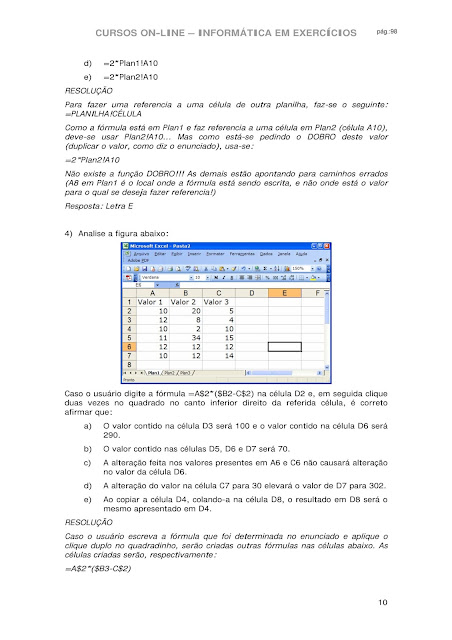 APOSTILA DE INFORMATICA COM EXERCICIOS