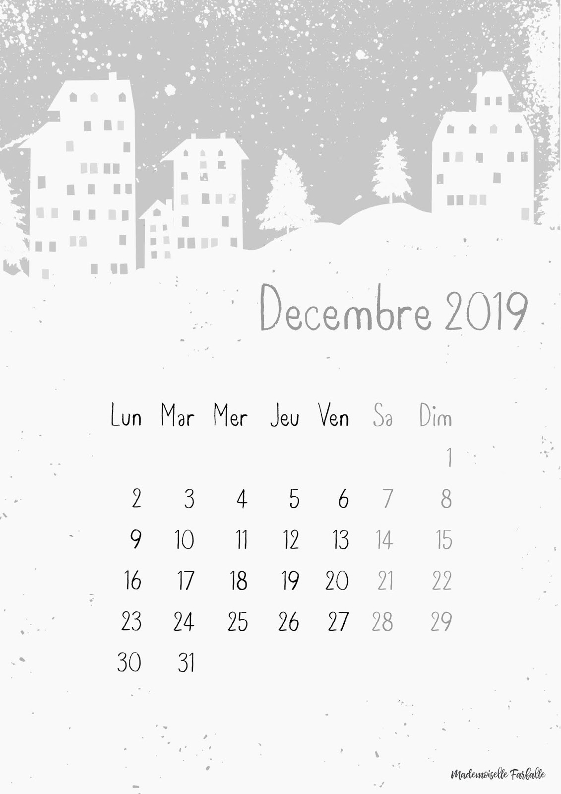 Calendrier Et Fonds D Ecran De Decembre 2019 A Telecharger