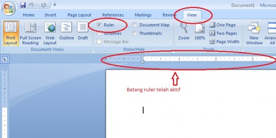 Ruler MS Word