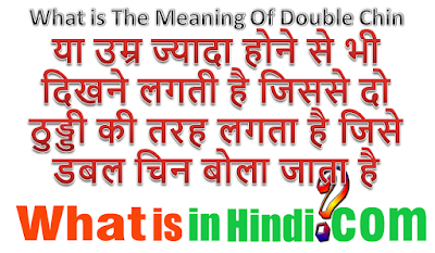 What is the meaning of Double Chin in Hindi