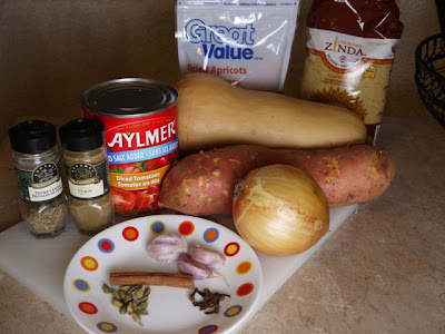 Chicken Stew with Sweet Potatoes and Dried Apricots ingredients