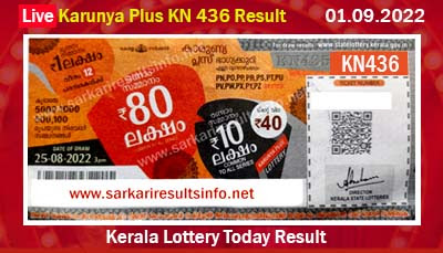 Kerala Lottery Result Today 1.9.2022