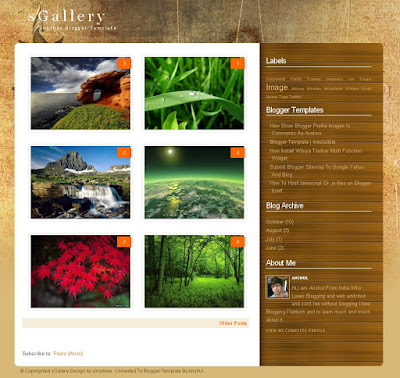 sGallery Blogger Template