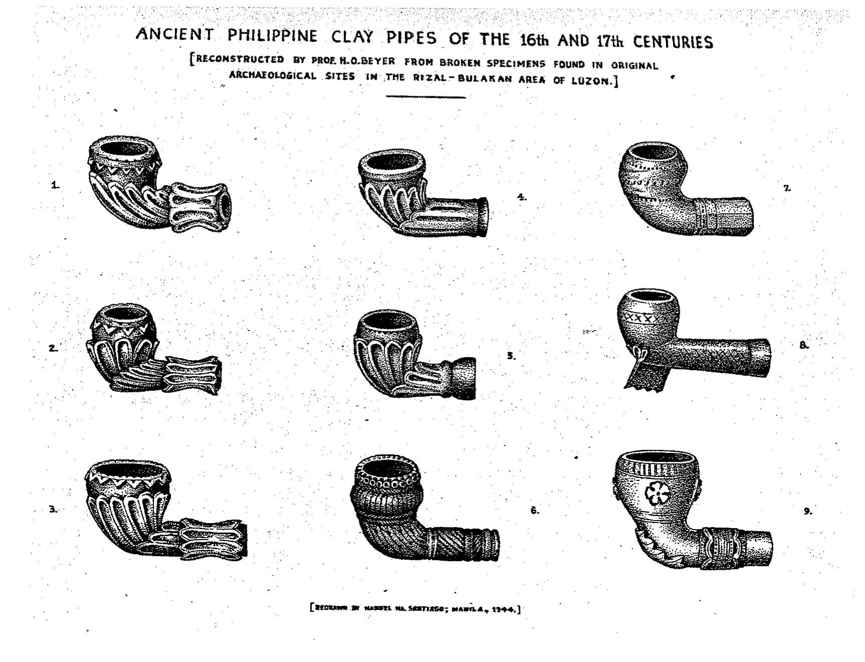 Ancient Philippine Clay Pipes