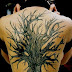Gorgeous Women Texture Tattoo Designs On Back