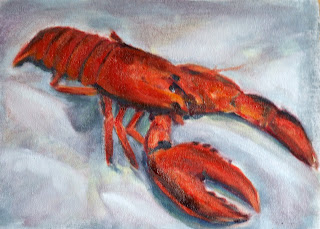  lobster oil painting