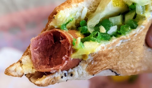 Chicago dog bite-away view