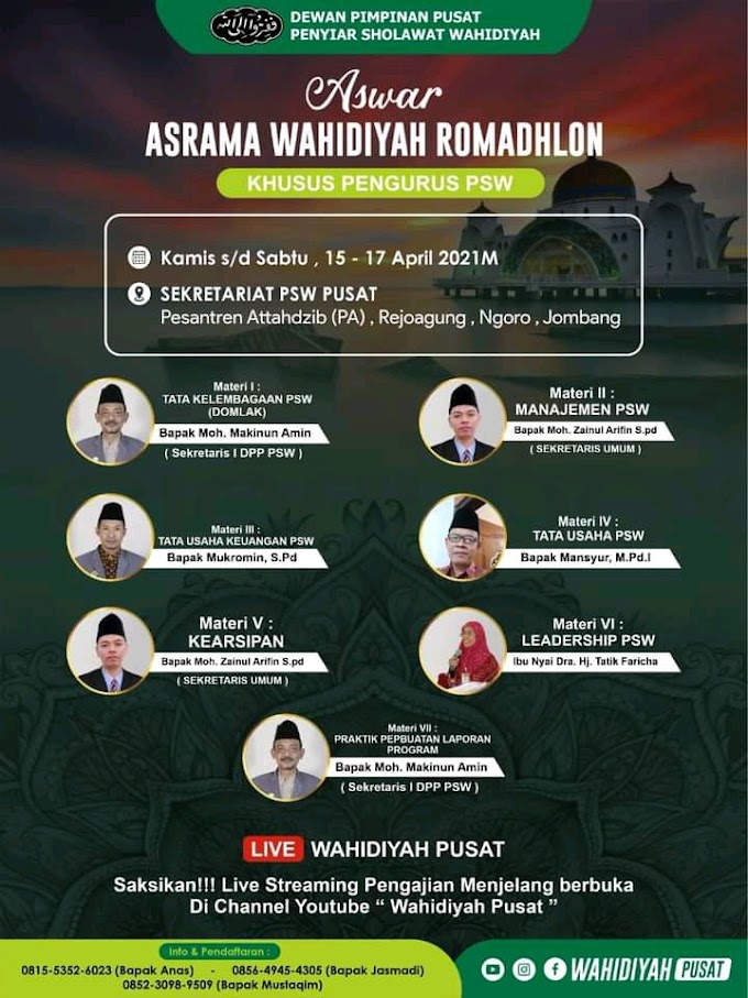 Pamflet Acara Wahidiyah