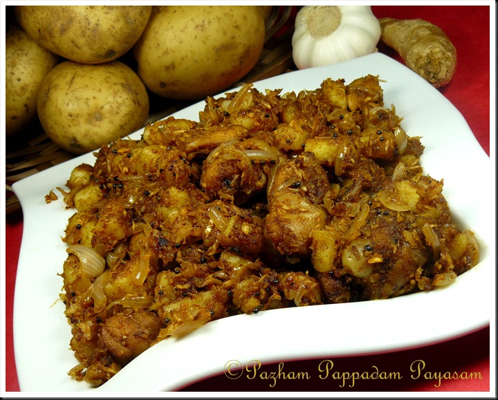 Traditional style chicken and potato dry fry