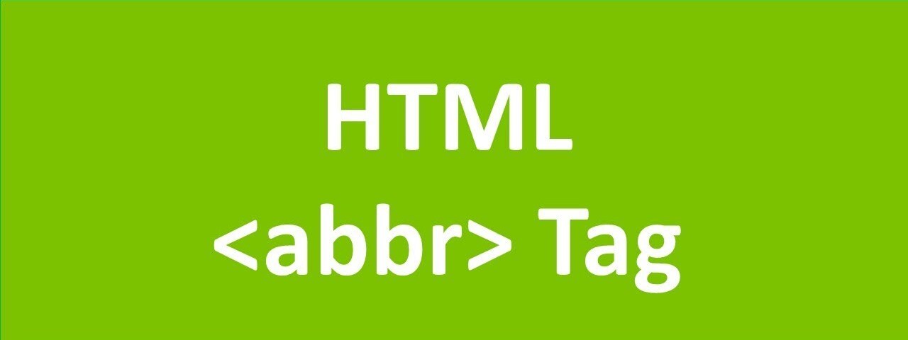 HTML abbr tag