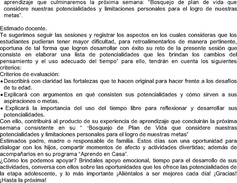 DPCC 1RO 2DO SEMANA 31 TAREA RETO PRIMER SEGUNDO SECUNDARIA APRENDO EN CASA  PDF WORD AUDIO FICHA APRENDIZAJE