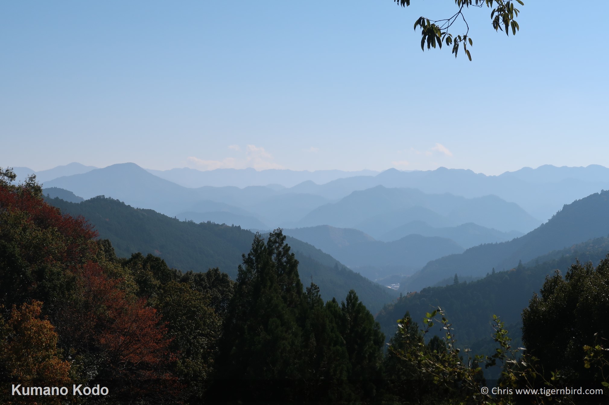 Blue hills and valleys of Kumano, Japan