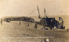 Submarino alemán U-118 varado en la costa de Inglaterra en 1919