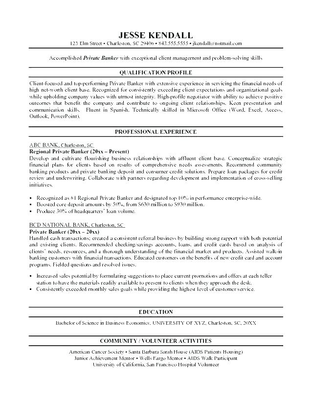 Banker Resume Lebenslauf Template 2019