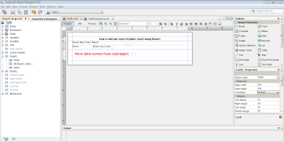 How to add subreport in jasper report using iReport