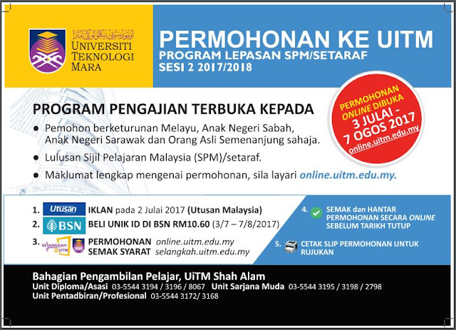 The EdVisor Malaysia: Permohonan UiTM & UPSI Kemasukan ...