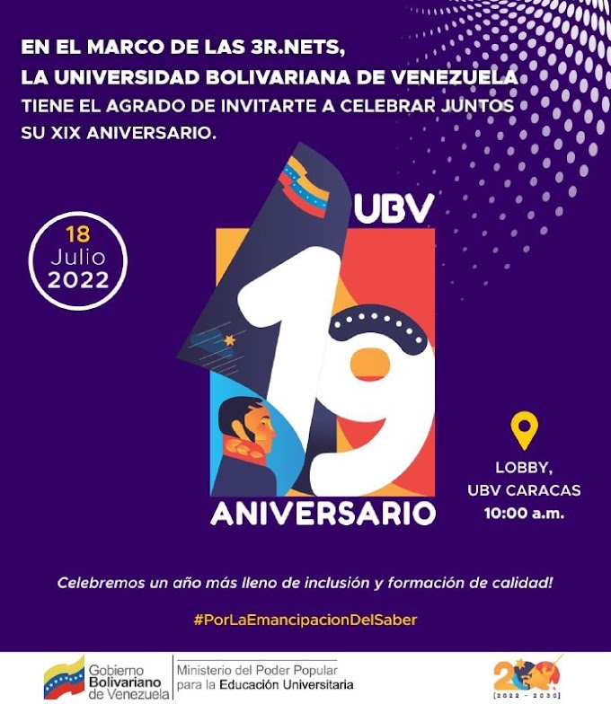 La UBV cumple 19 años haciendo patria