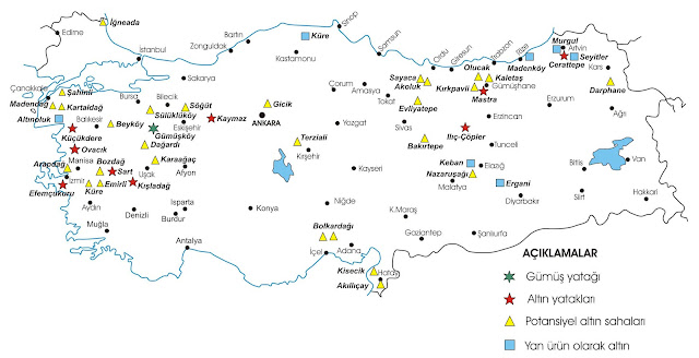 türkiyede degerli maden rezervleri