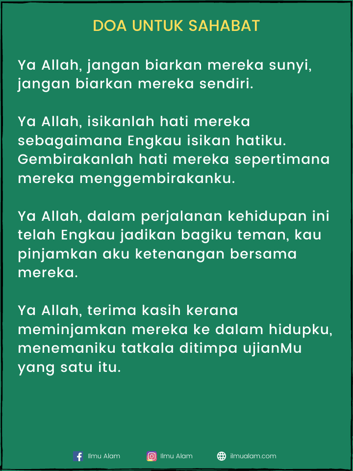 doa untuk sahabat dalam al quran