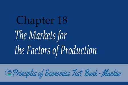 Chapter 18 The Markets for the Factors of Production