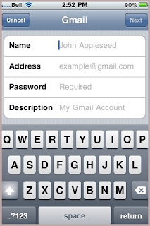 mail account for iphone