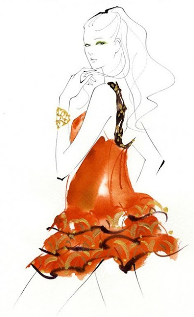 Beautiful fashion illustration by Ms.Yoco Nagamiya