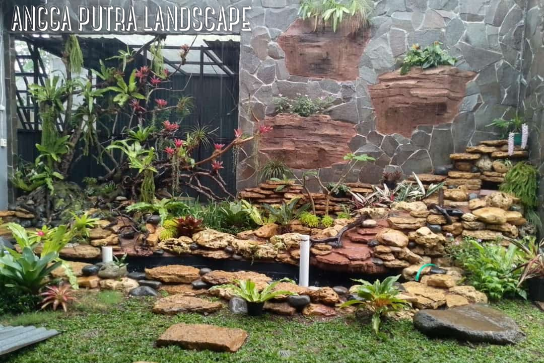 Jasa pembuatan dekorasi kolam tebing,air terjun relief di gresik