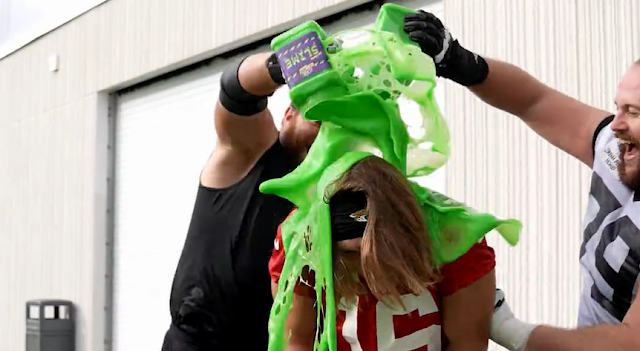 Trevor Lawrence receives a Nickelodeon sliming