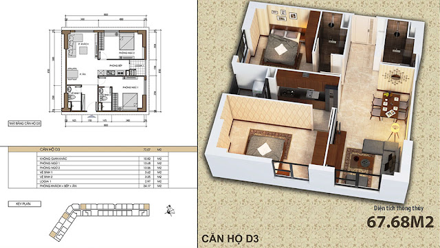 Căn hộ D3 chung cư Xuân Mai Dương Nội