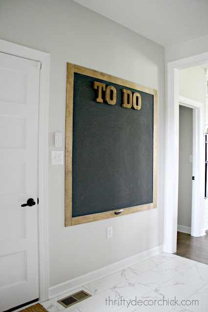 TO DO chalkboard with stained frame