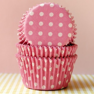 PolkaDot forminha de cupcake poá rosa