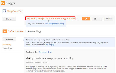 Cara Membuat Blog Gratis Di Blogspot Blogger