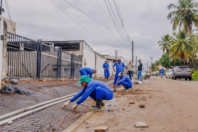 Cícero Lucena acompanha andamento de obras na Educação e Infraestrutura