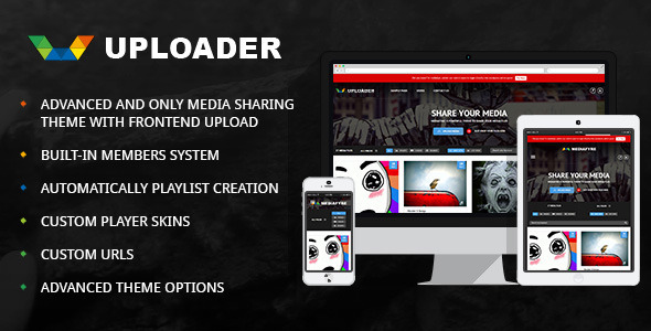 Download - Uploader v2.2.1 – Advanced Media Sharing WordPress Theme