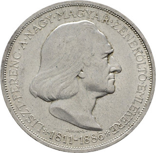 Hungary 2 Forint Silver Coin 1936 Franz Liszt