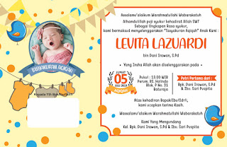 Template Undangan Aqiqah Free CDR