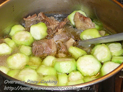 Nilagang Baka with Patola - Cooking Procedure