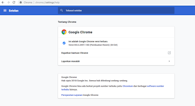 Versi Google Chrome