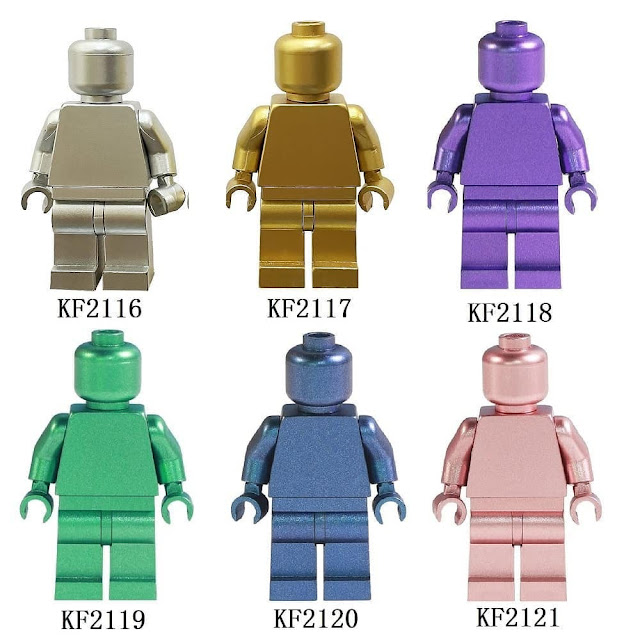 Metallic Monochrome Lego Minifigures