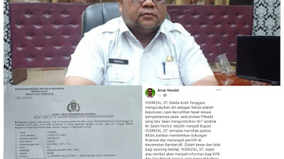 SEKDA  Kabupaten Aceh Tenggara Melaporkan Pengguna Facebook  Amar Hamdal Ke Polres 