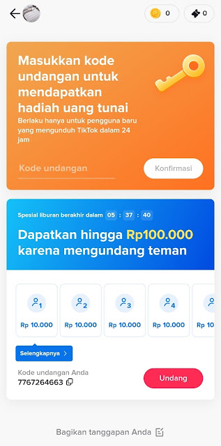 mengundang teman di tiktok menghasilkan koin