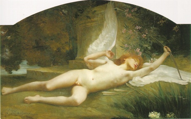 Cupid,jules machard,classical painting