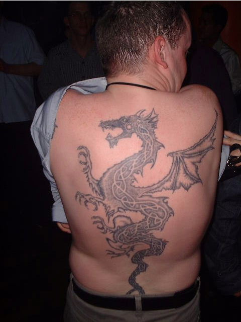 full back tattoo dragon popular tatoo art on body