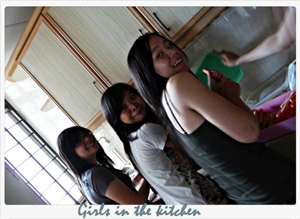 girls in kitchen