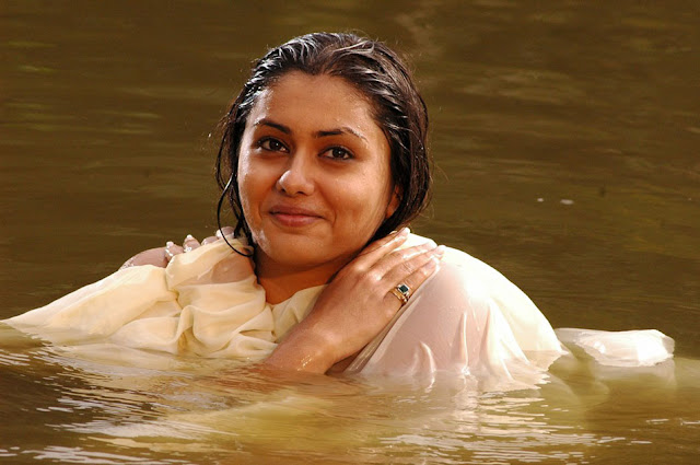 Namitha Hot Wet Dress Stills in Water