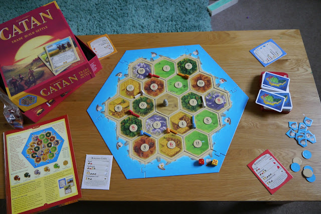 Review of the strategy board game Catan, great family fun for 8+ years