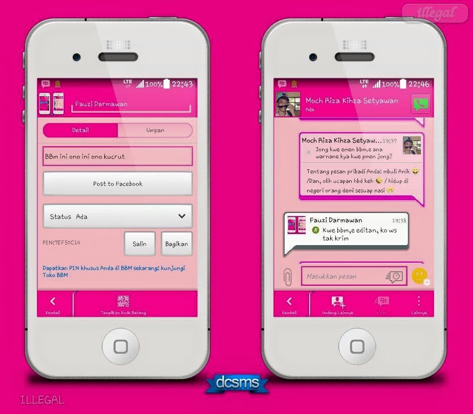 BBM MOD PINK VERSI 2.8.0.21 APK