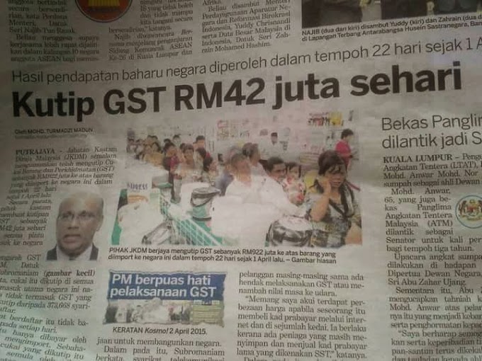 Kutipan GST 42 Juta Sehari???